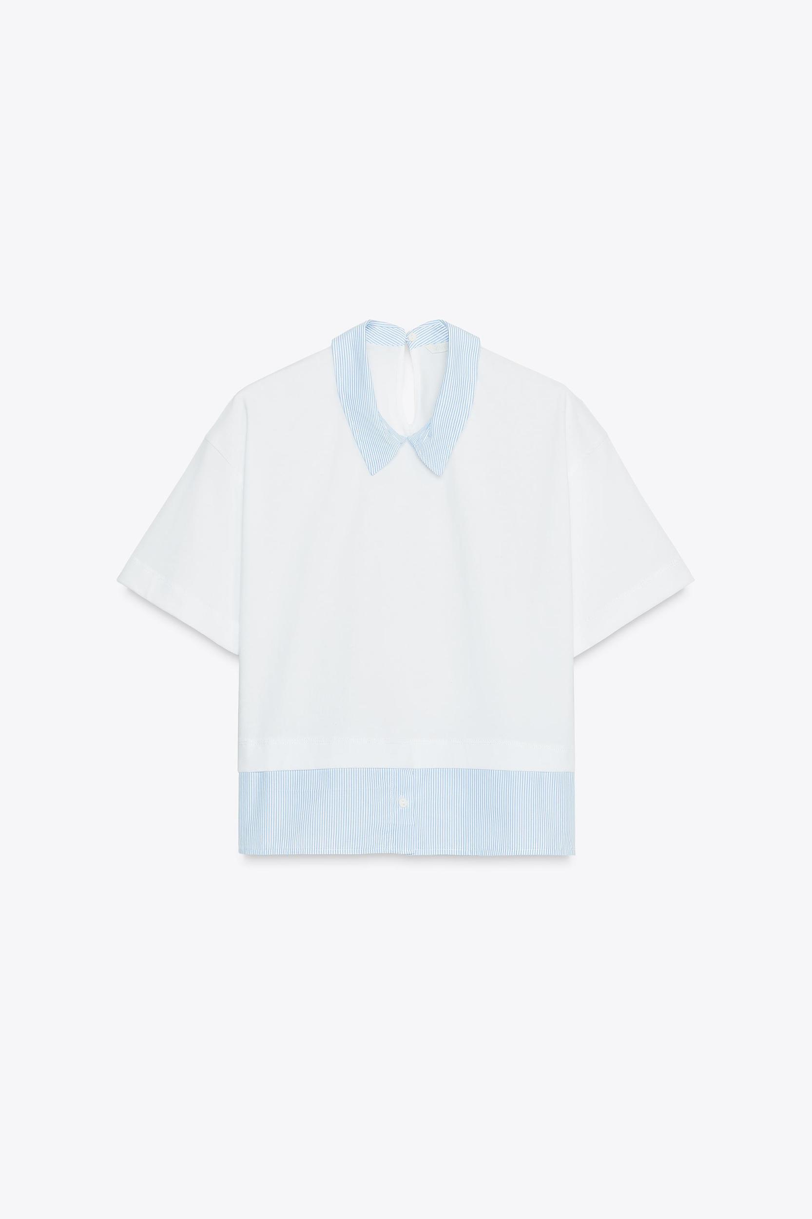 STRIPED COMBINATION T-SHIRT Product Image