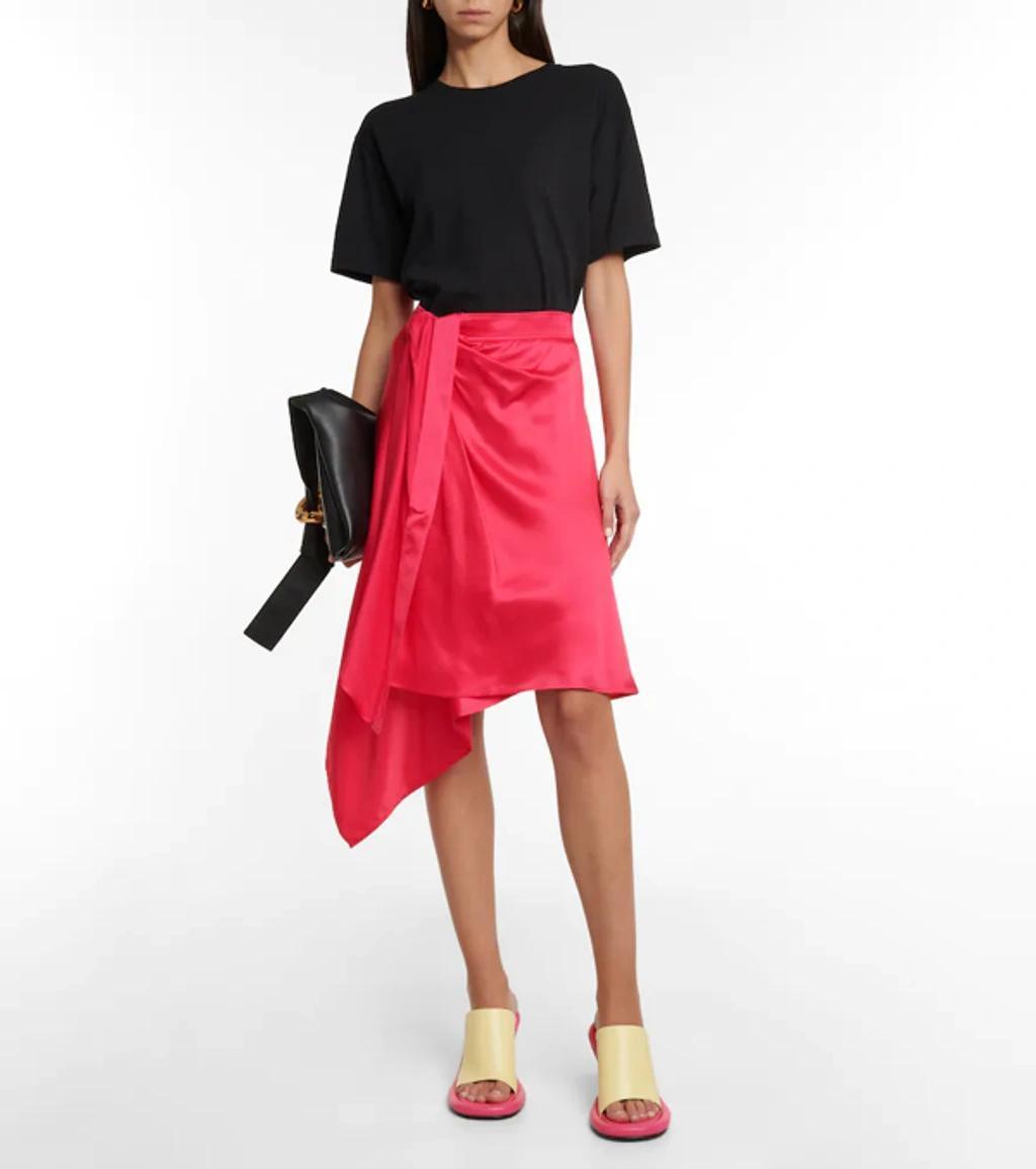 JW ANDERSON Asymmetric Miniskirt In Raspberry Product Image