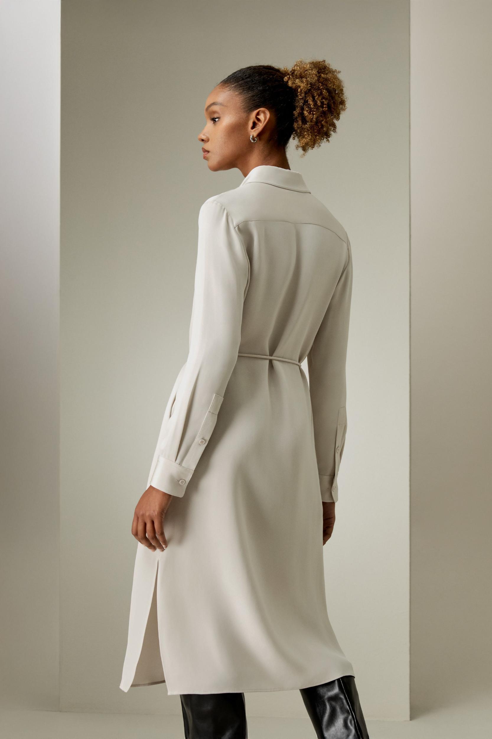 Rope Tie Plain Drape Dress Product Image