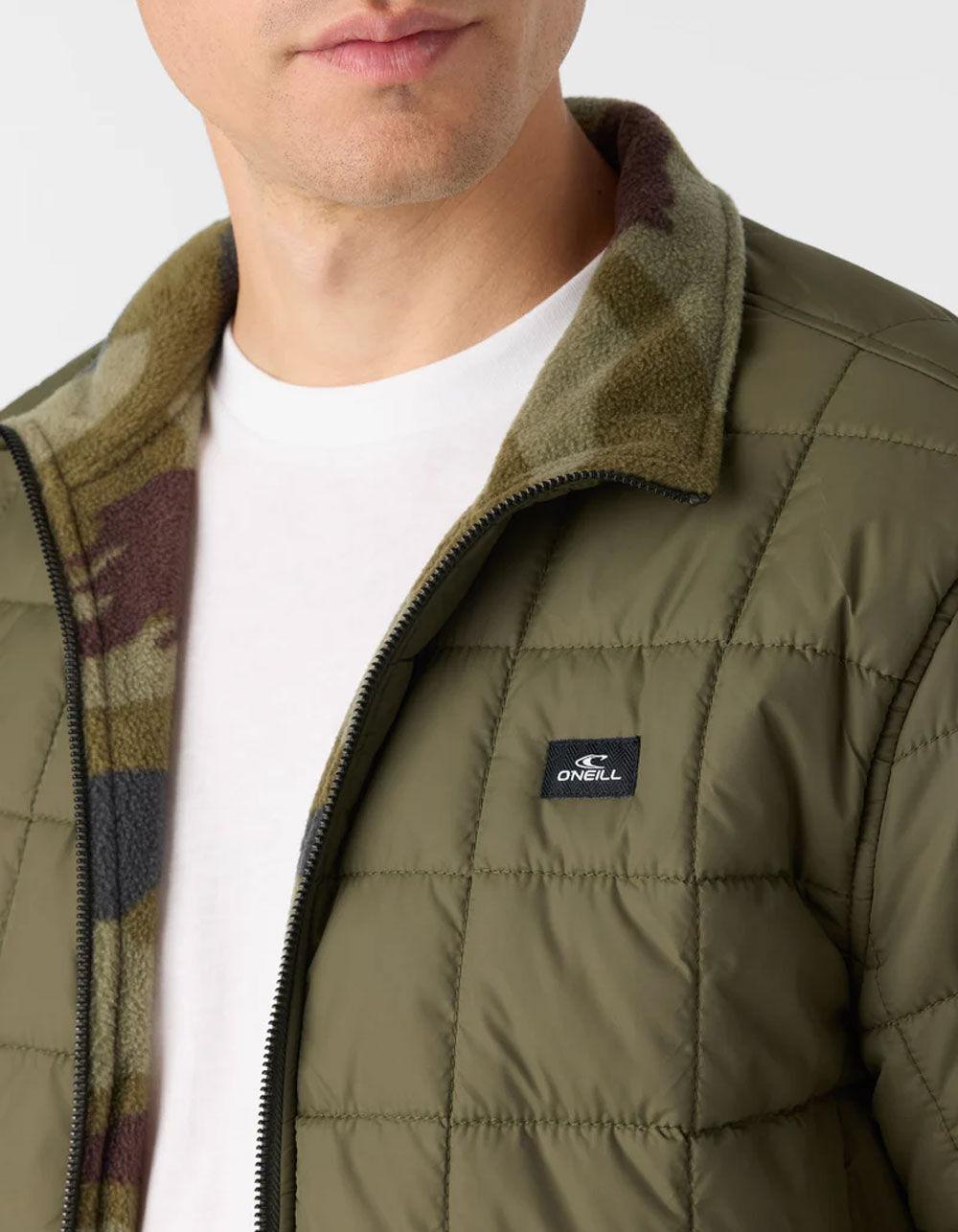 O'NEILL Glacier Reversible Mens Superfleece Jacket - ARMY Product Image