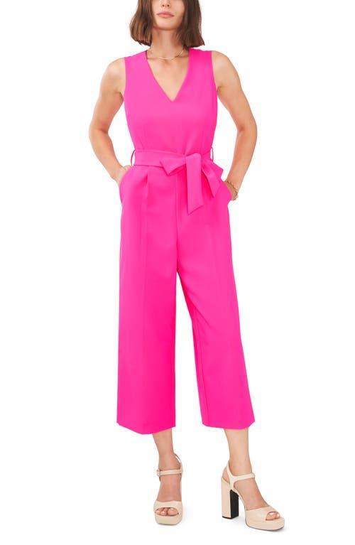 Vince Camuto Belted V Neck Jumpsuit Product Image