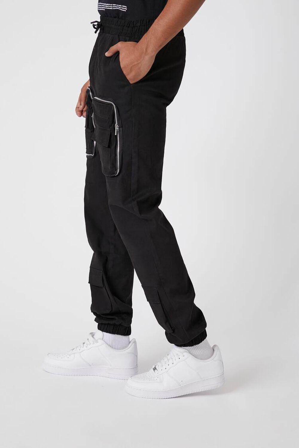 Twill 3D Pocket Cargo Joggers | Forever 21 Product Image