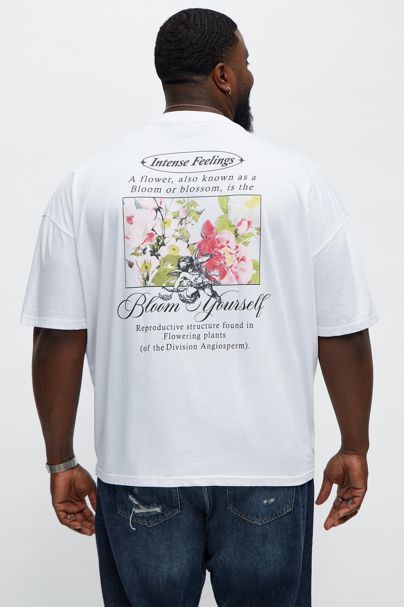 Intense Feelings Oversized Short Sleeve Tee - White Male Product Image