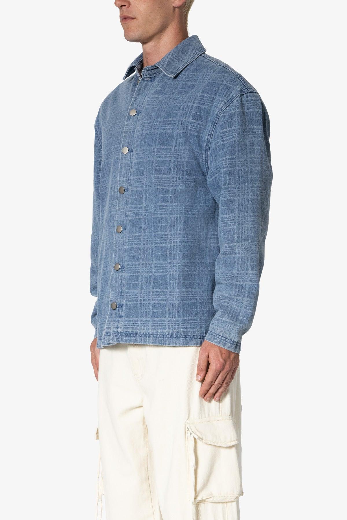 Jacquard Denim Work Jacket - Blue Product Image