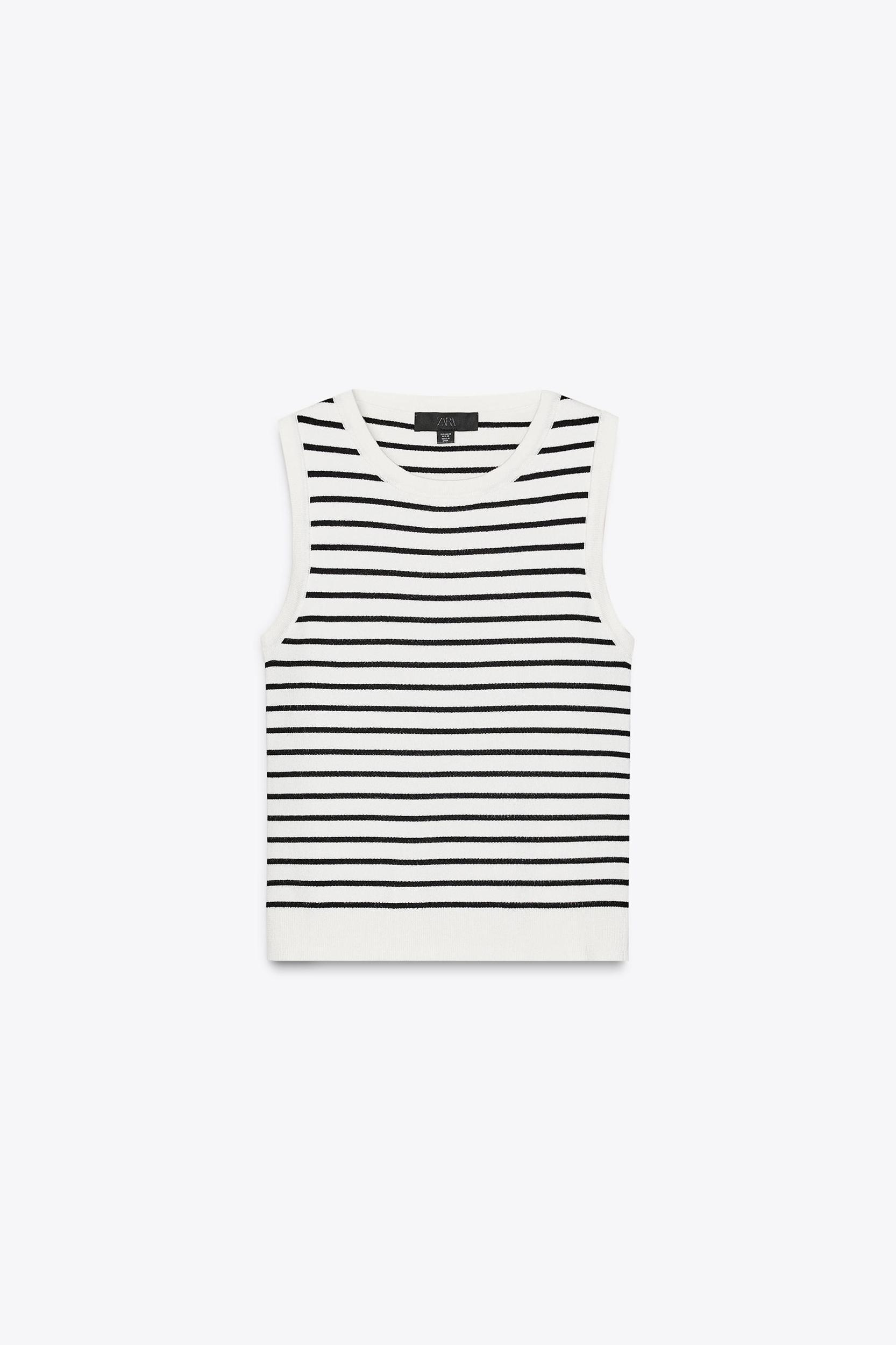 STRIPED KNIT TOP Product Image