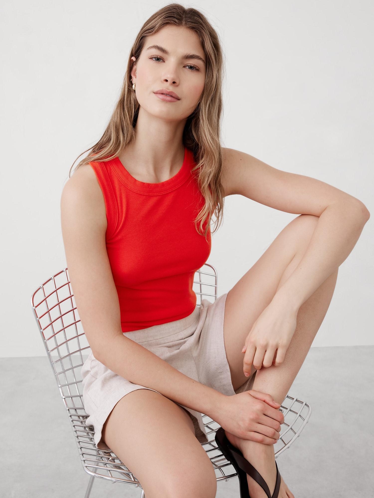 Ribbed Racer Tank Product Image