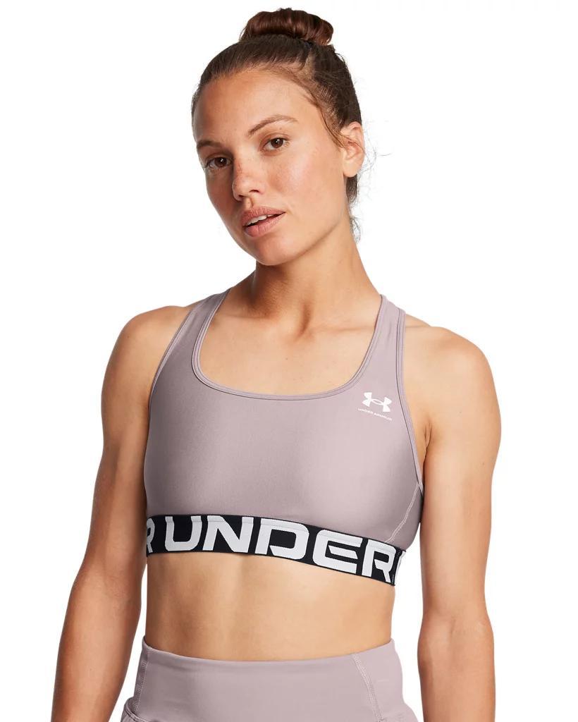 Women's HeatGear® Armour Mid Branded Sports Bra Product Image