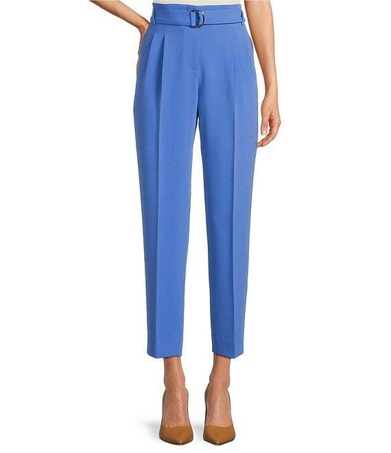 BOSS by Hugo Boss Tapiah Woven Pleated front Tapered Leg Cropped Trouser Product Image