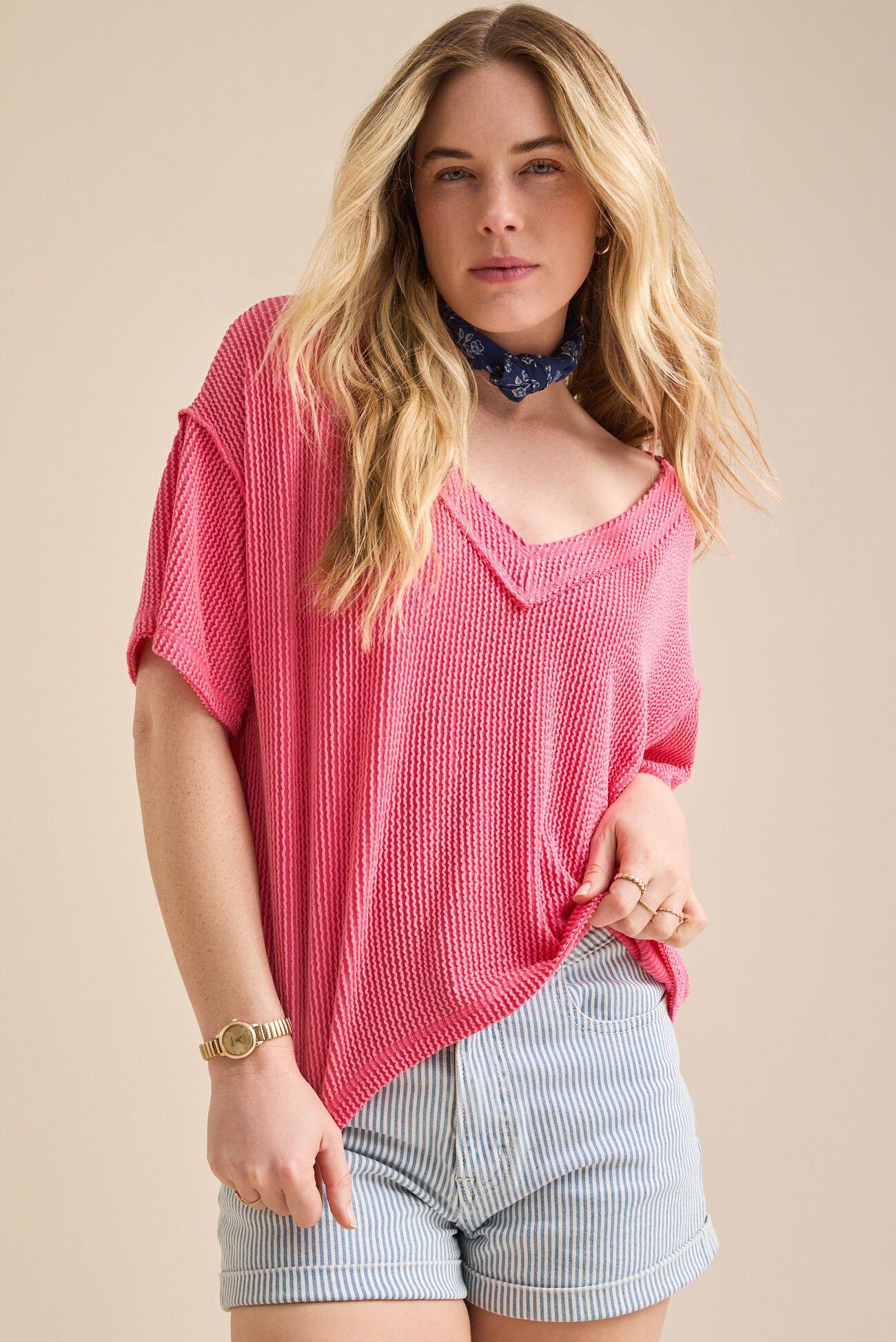 Ada Ribbed Boxy Tee Product Image