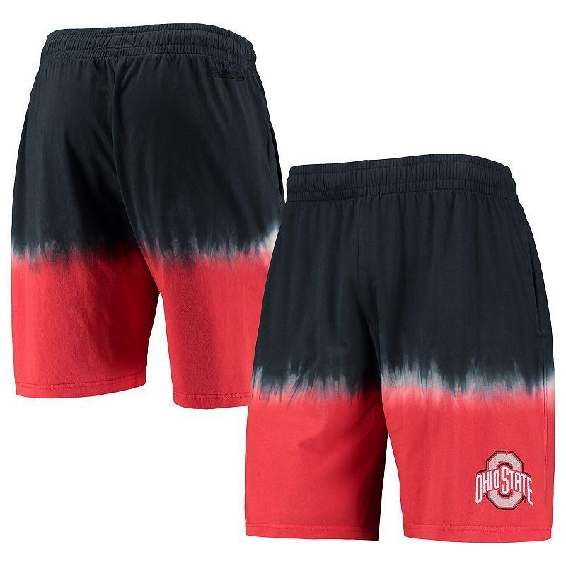 Mens Mitchell & Ness /Scarlet Ohio State Buckeyes Tie-Dye Shorts Product Image