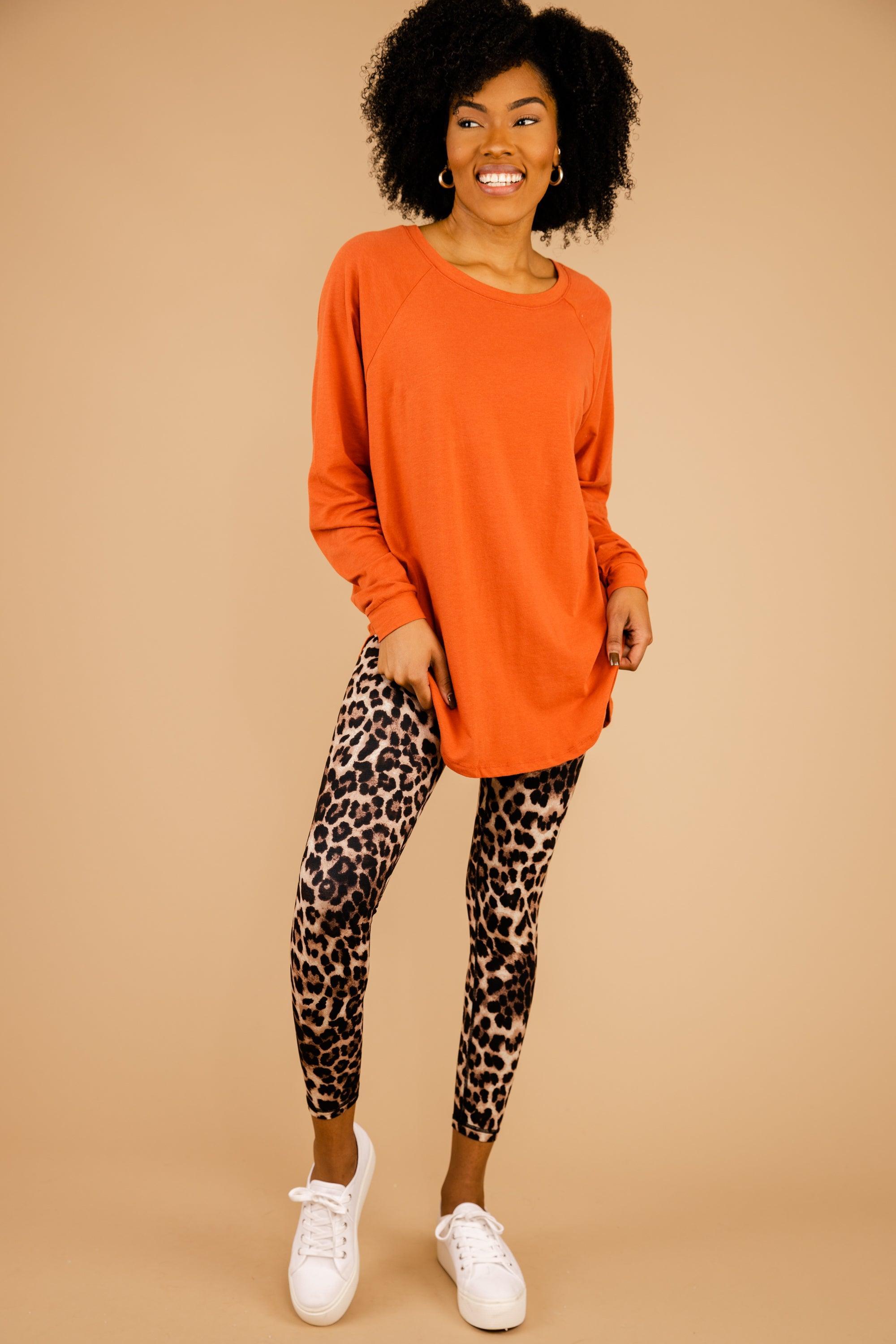 Easy Like Sunday Rust Orange Tunic Female Product Image