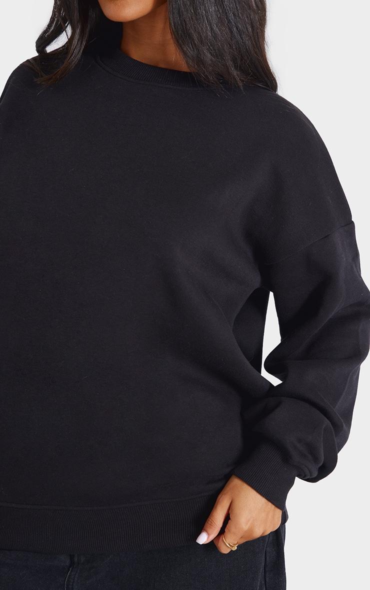 Petite Black Ultimate Basic Oversized Sweatshirt Product Image