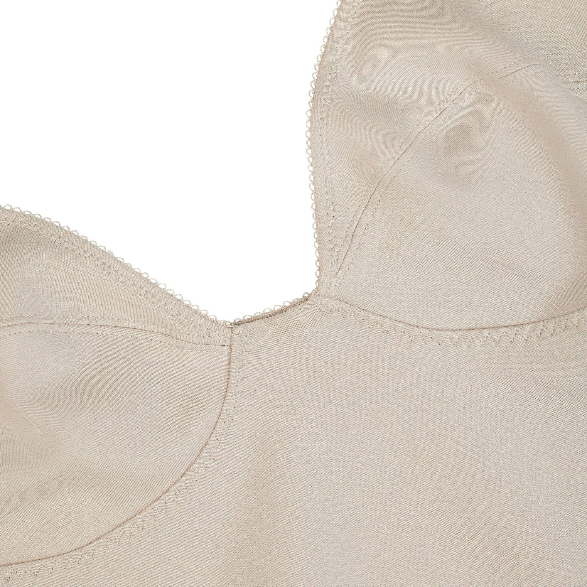 COTTON SHAPEWEAR HIGH-WAISTED THONG | LINEN Product Image