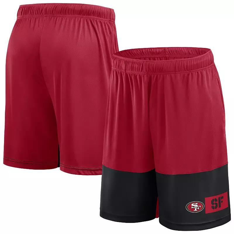 Men's Fanatics Scarlet/Black San Francisco 49ers Best of the Best Performance Shorts,  Product Image