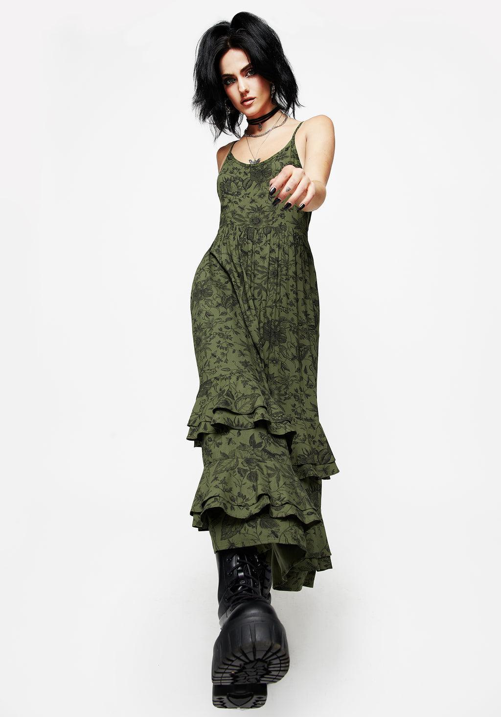 Meadowflowers Floral Print Tiered Midaxi Cami Dress Product Image