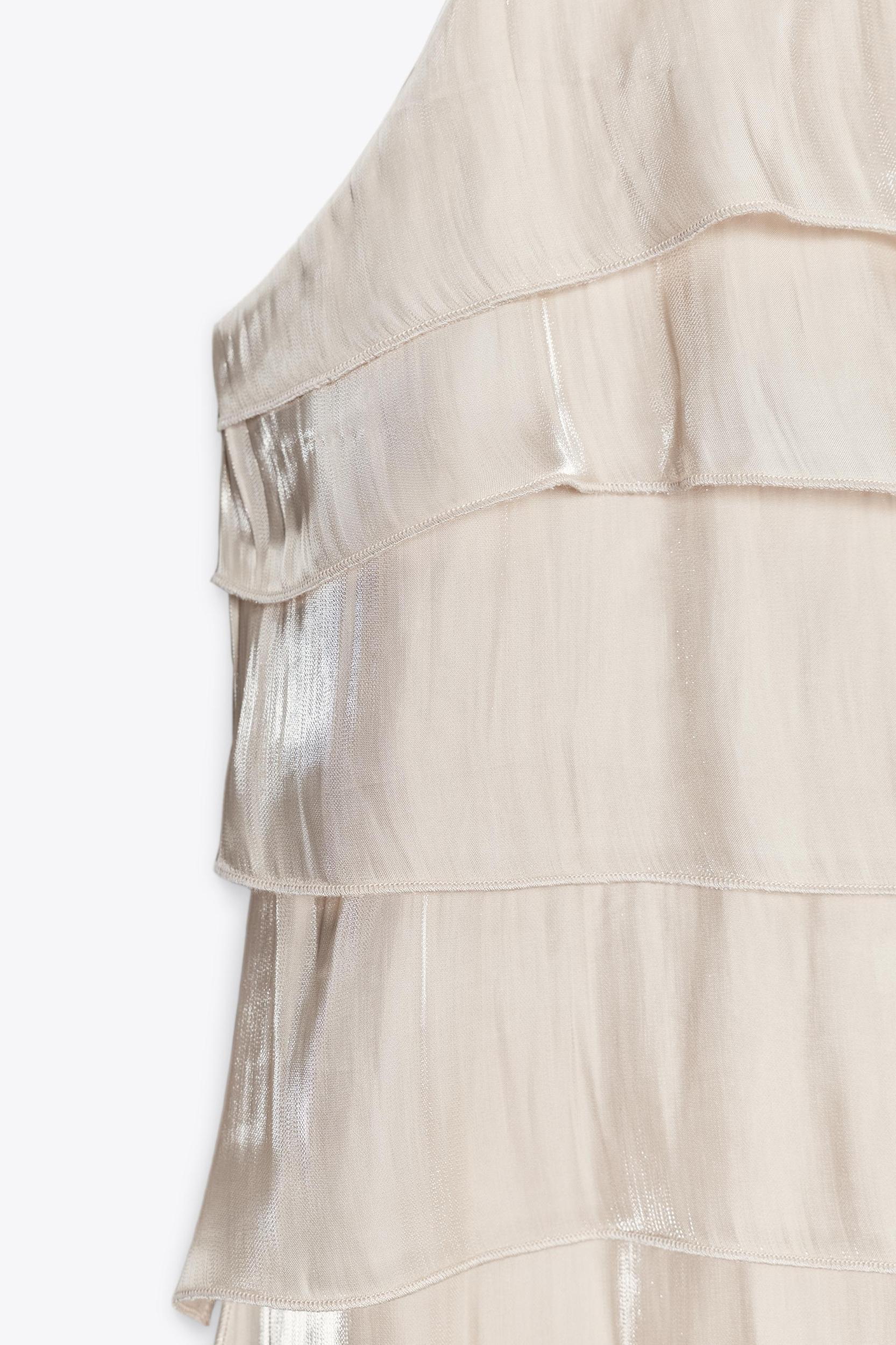 SPARKLY EFFECT RUFFLED TOP Product Image