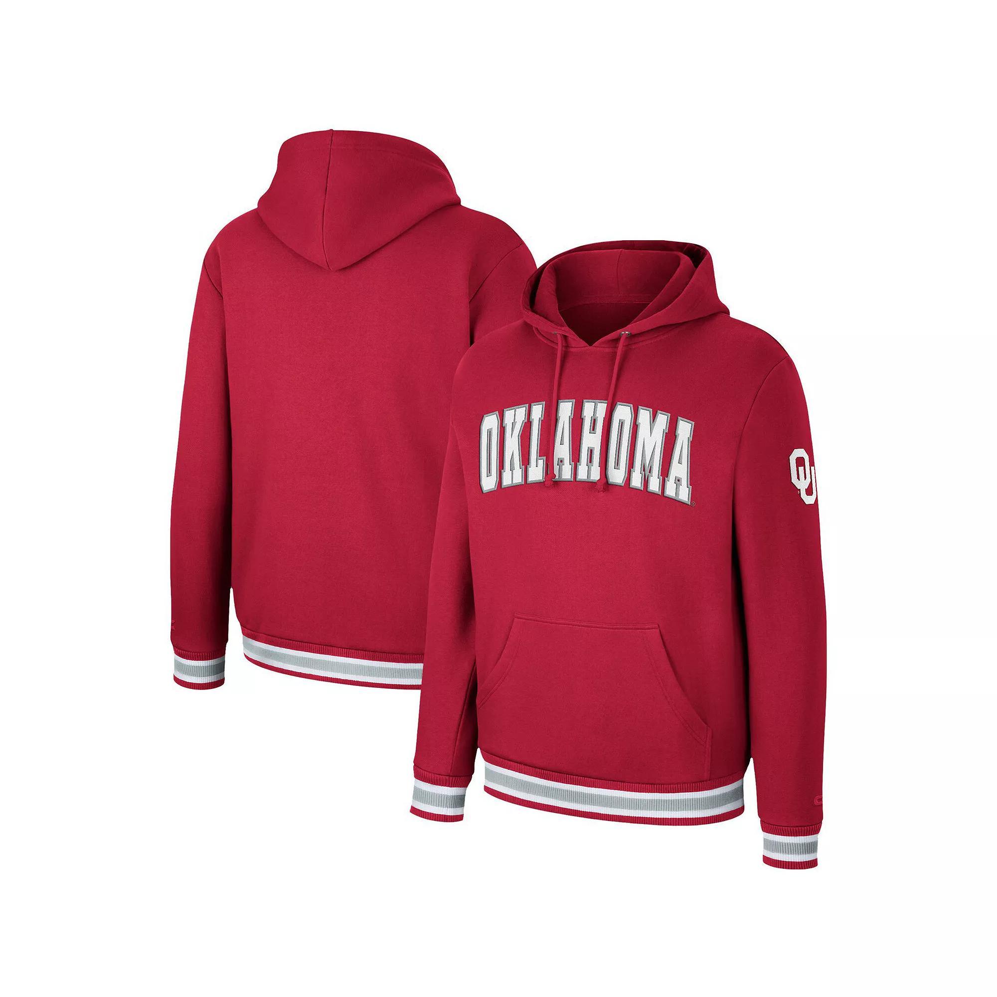 Men's Colosseum Crimson Oklahoma Sooners Varsity Arch Pullover Hoodie, Size: 3XL, Red Product Image