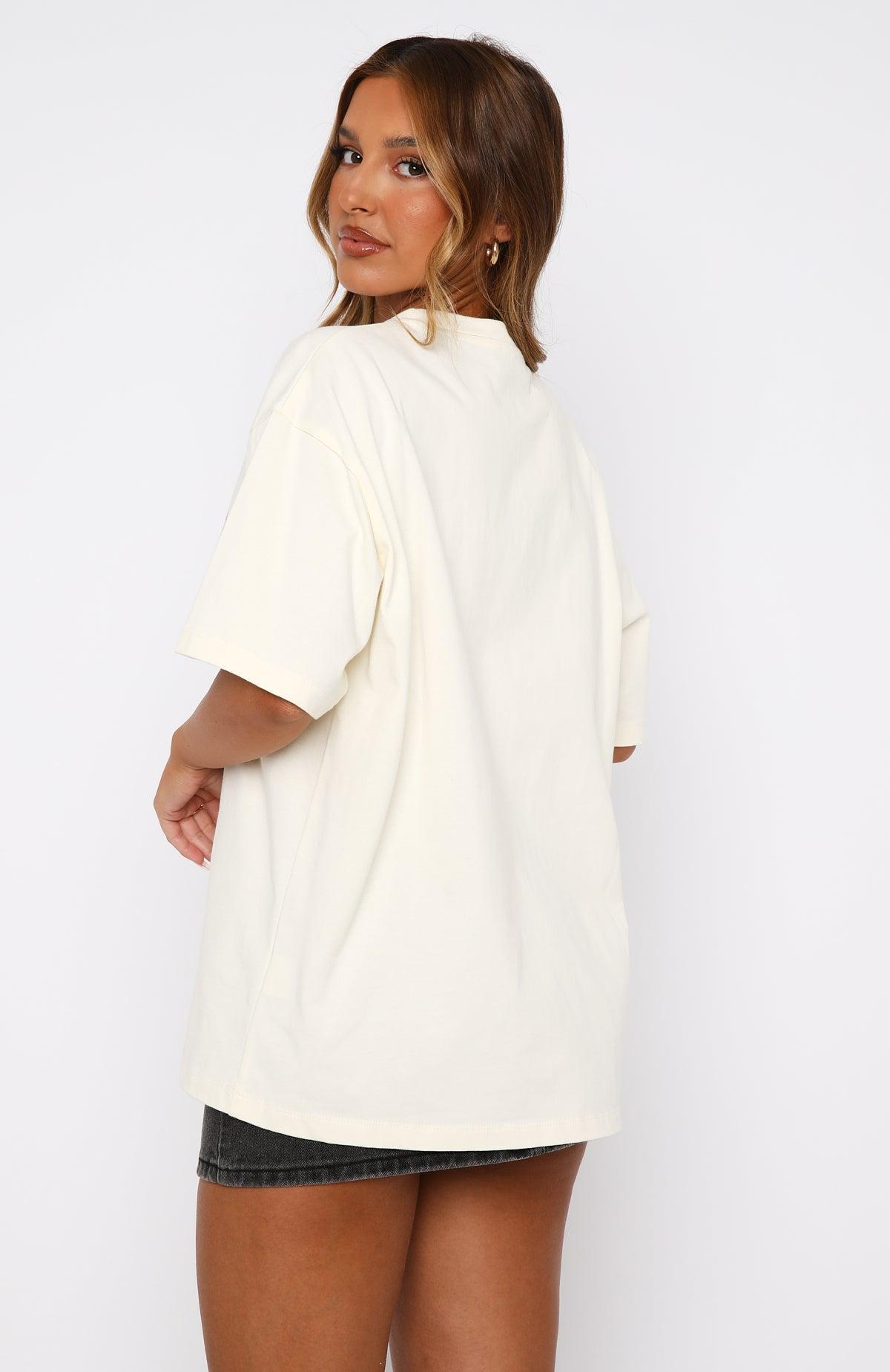 She's Too Nice Oversized Tee Off White Product Image