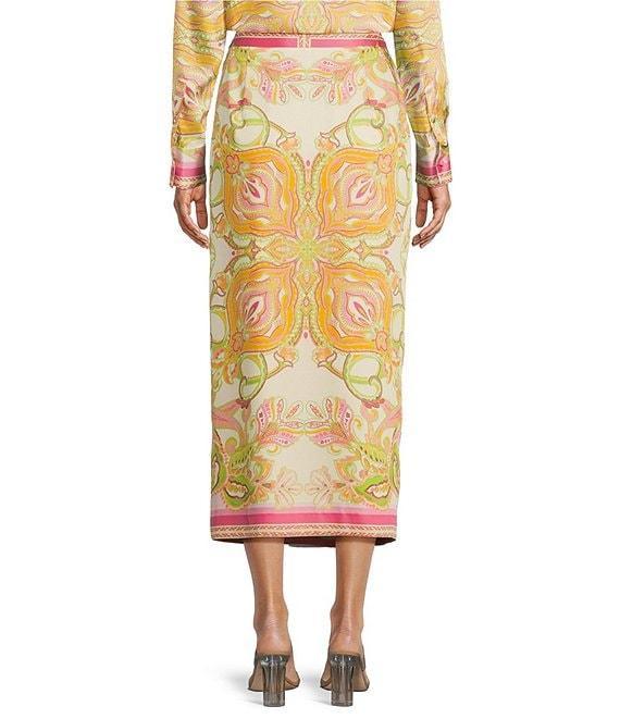 Antonio Melani Clio Satin Printed Wrap Coordinating Skirt Product Image