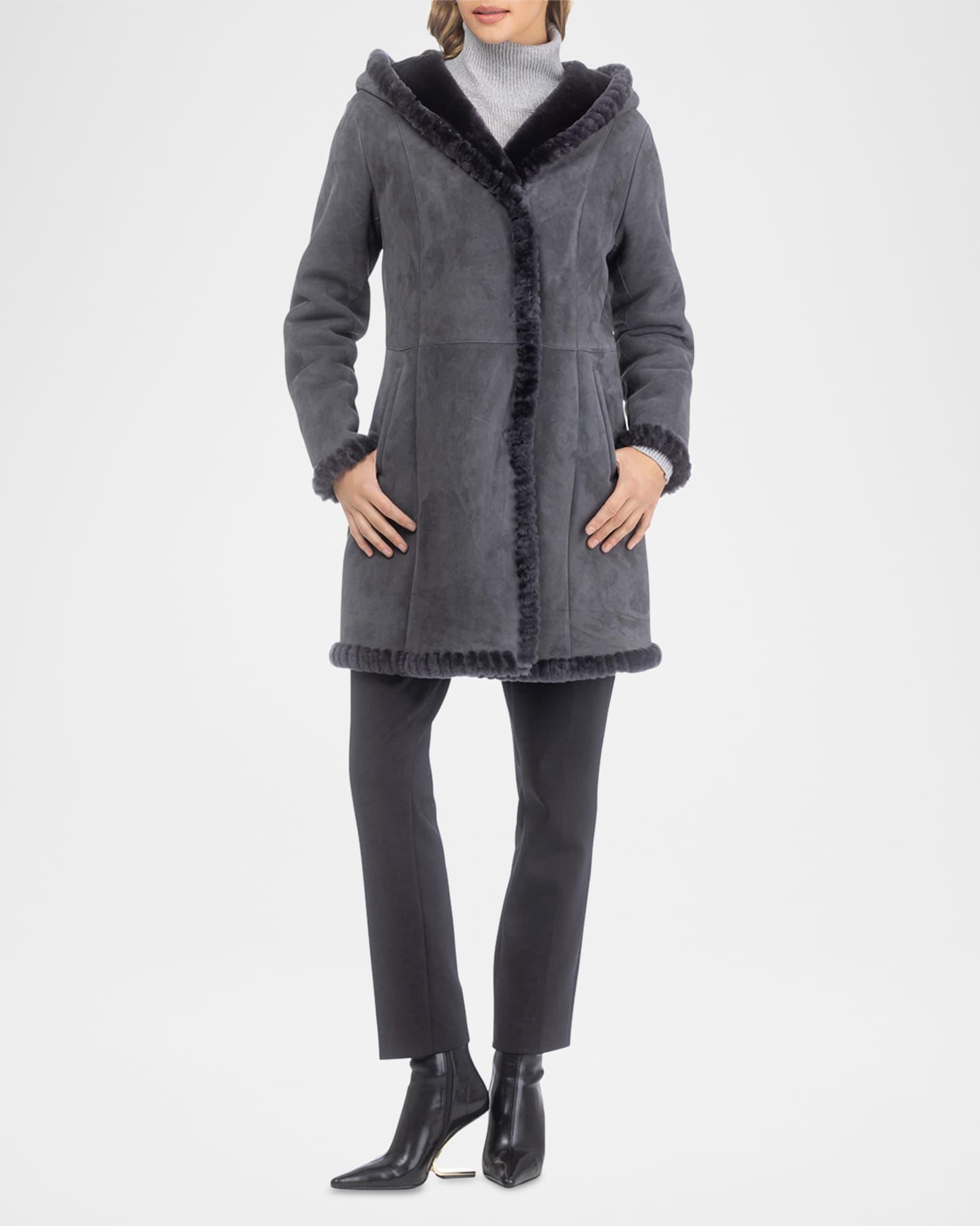 Merino Shearling Lamb Parka With Whipstitch Trim Product Image