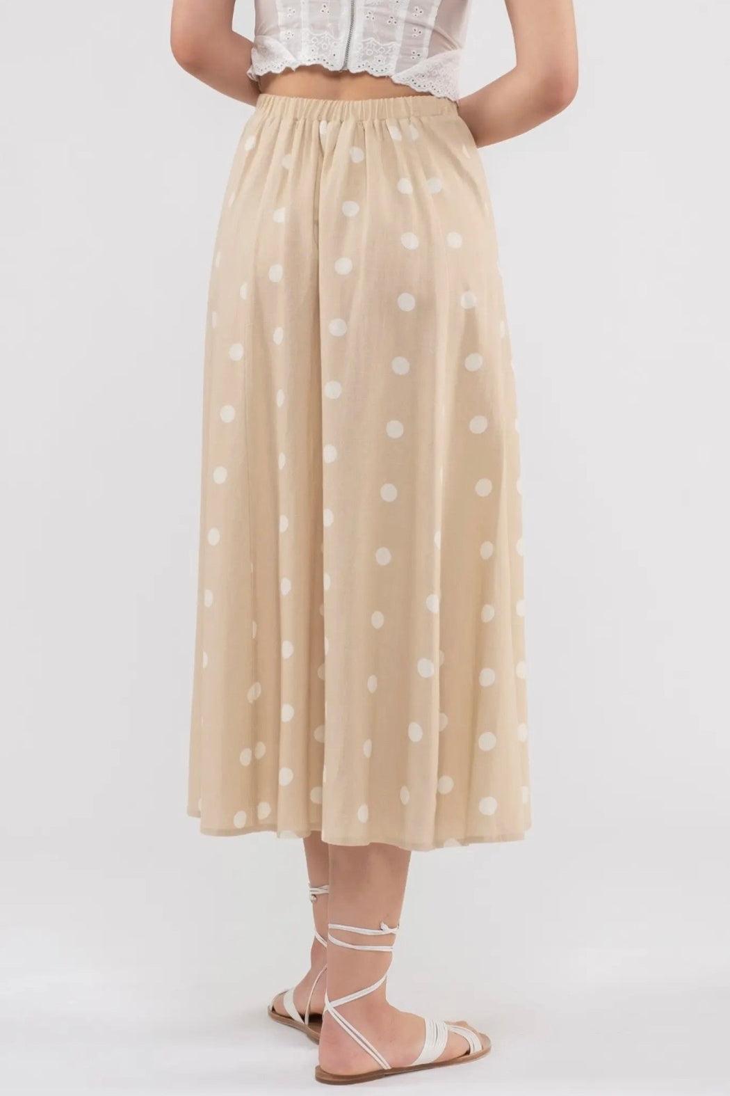 Polka Dot Midi Skirt Product Image