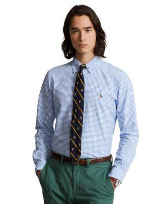 Mens Classic-Fit Gingham Oxford Shirt Product Image