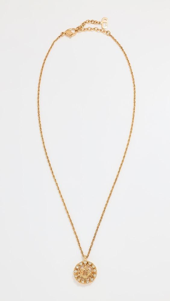 What Goes Around Comes Around Dior Gold Crystal Necklace | Shopbop Product Image