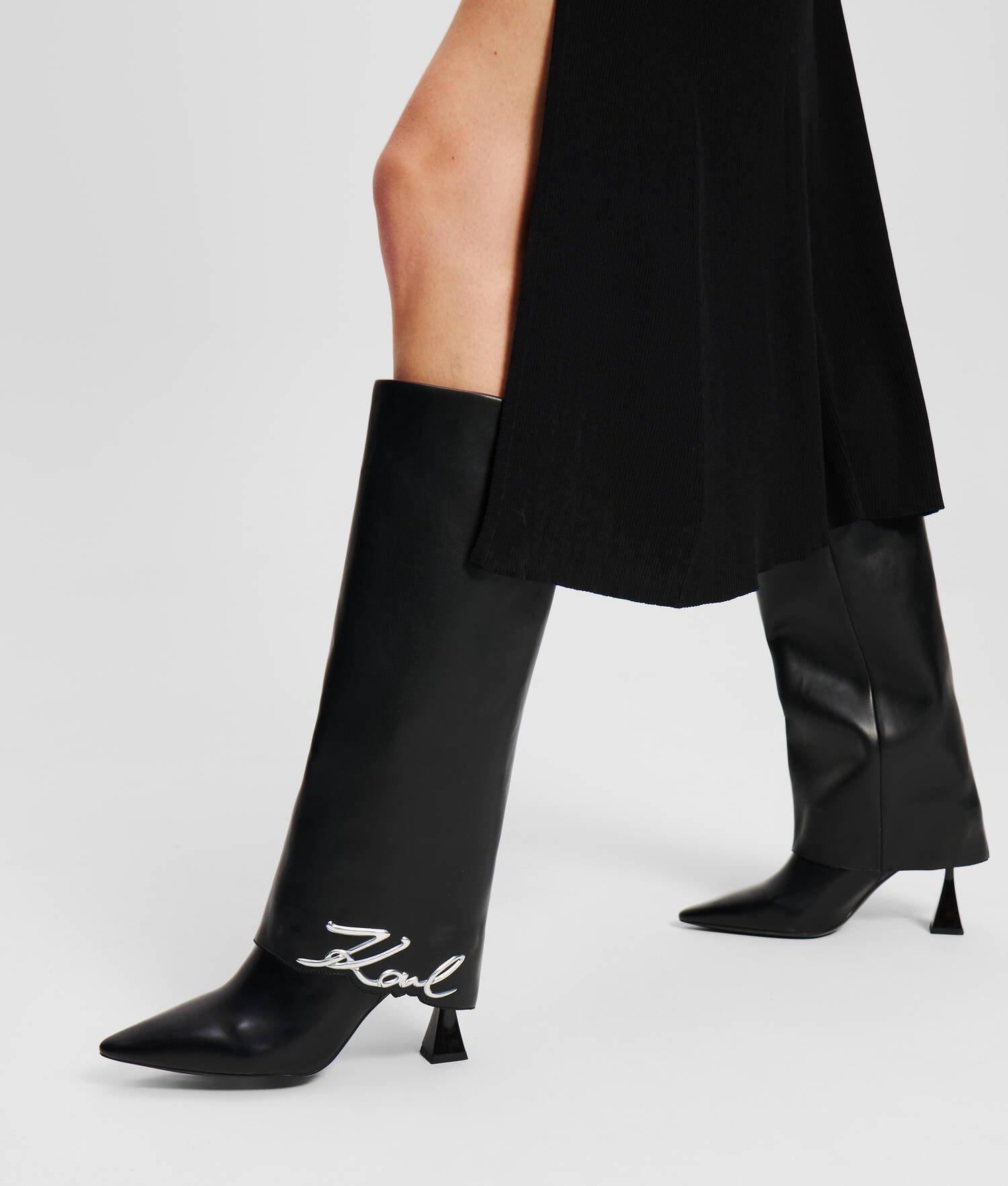 DEBUT FOLD DOWN KNEE-HIGH BOOTS Product Image