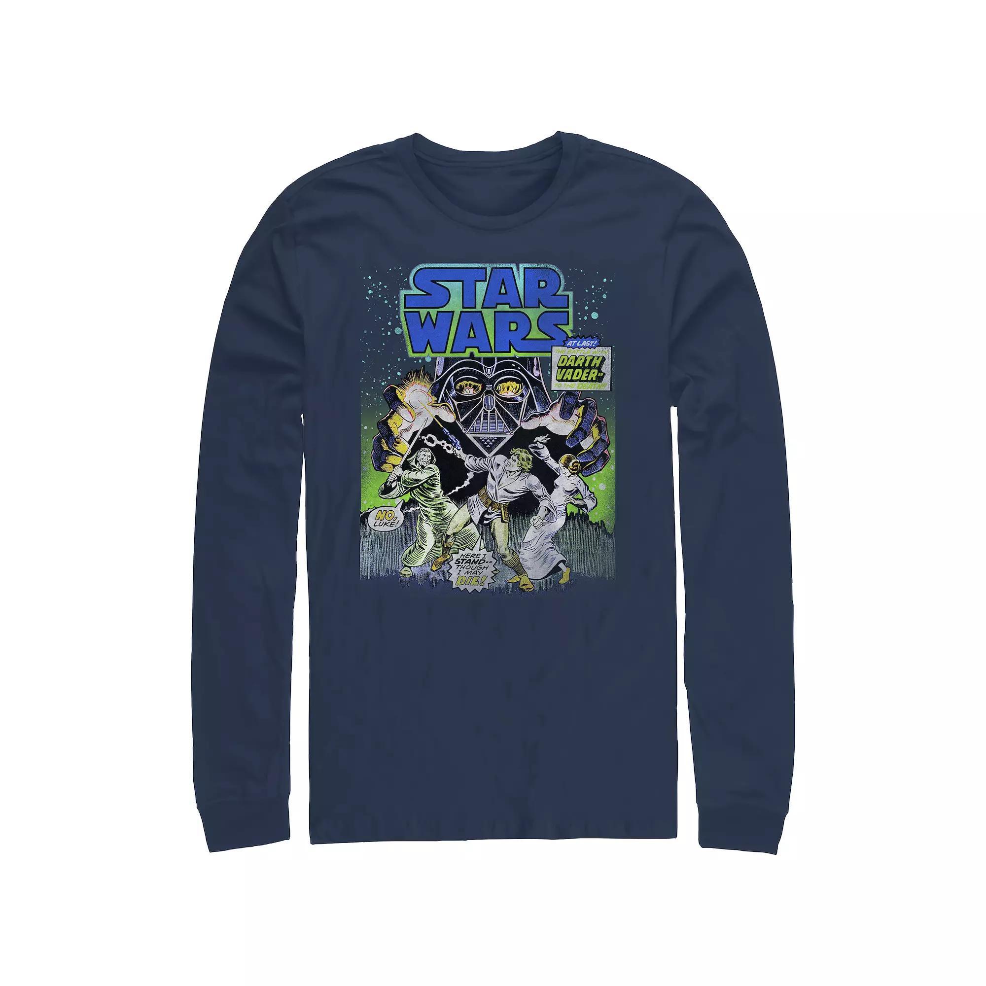 Men's Star Wars Darth Vader Attack Comic Book Cover Graphic Tee,  Product Image