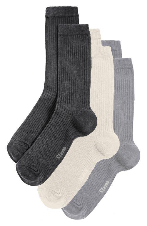 Cashmere-Cotton Crew Socks 3-Pack Product Image