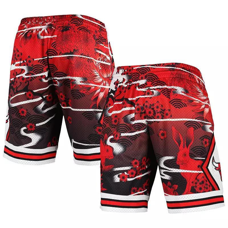 Men's Mitchell & Ness Red Chicago Bulls Lunar New Year Swingman Shorts,  Product Image