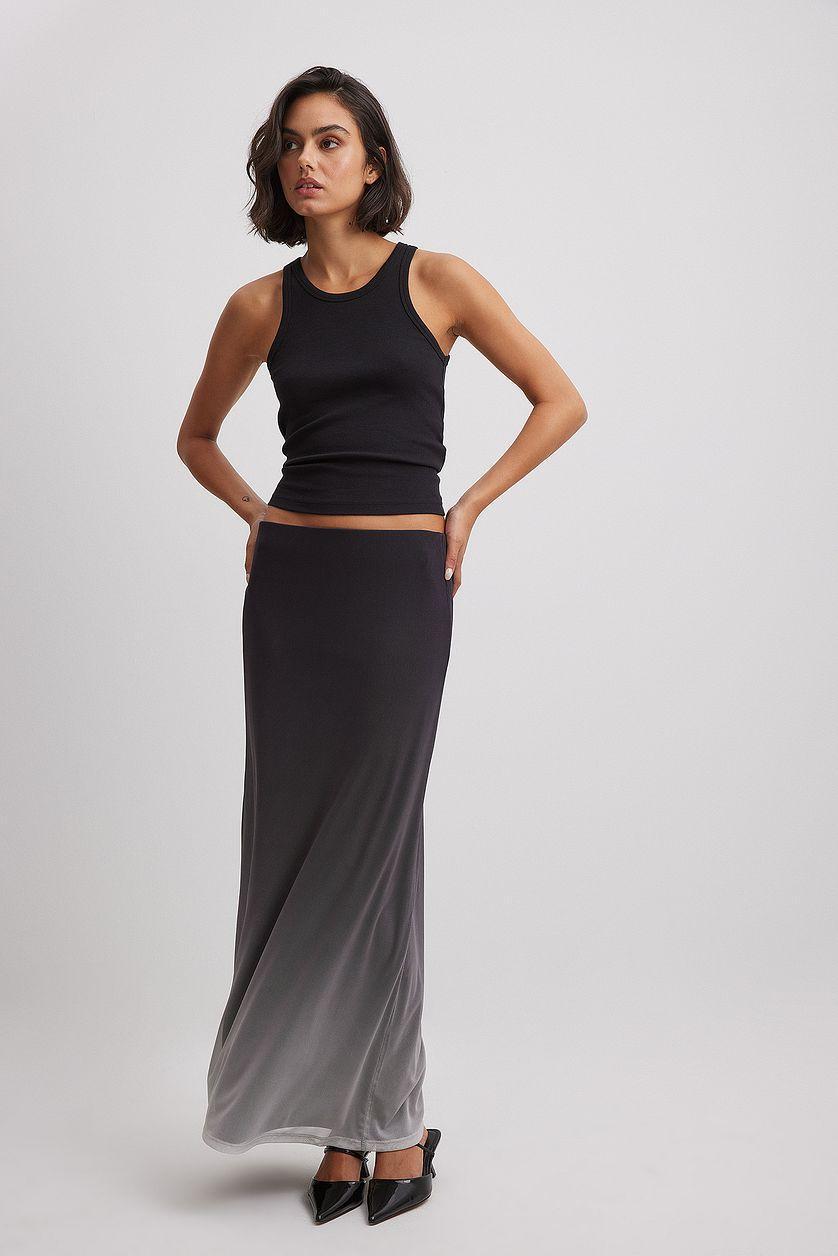 Mesh Low Waist Maxi Skirt Product Image