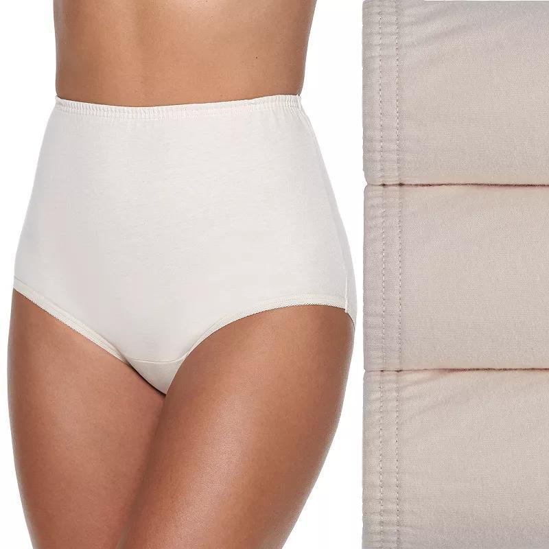 Women's Vanity Fair Lingerie® Perfectly Yours Ravissant Classic Cotton 3-Pack Brief Panty Set 15320, Size: 8, White Asst Product Image