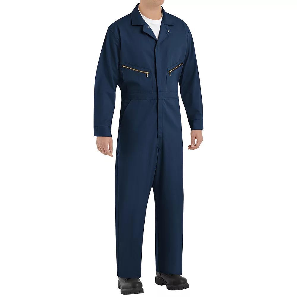 Men's Red Kap Zip-Front Cotton Coverall, Size: 36, Blue Product Image