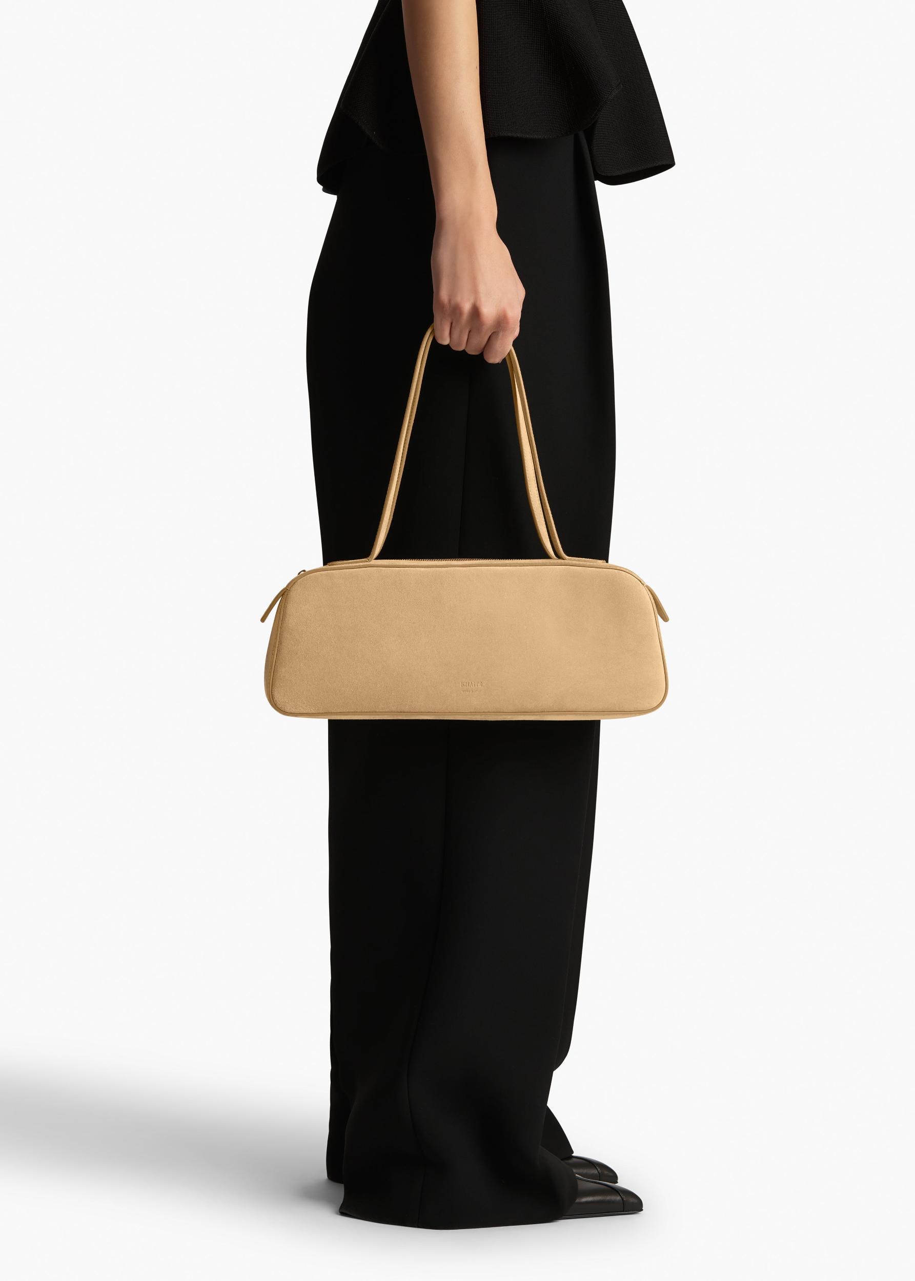 Simona Shoulder Bag in Wheat Suede Product Image