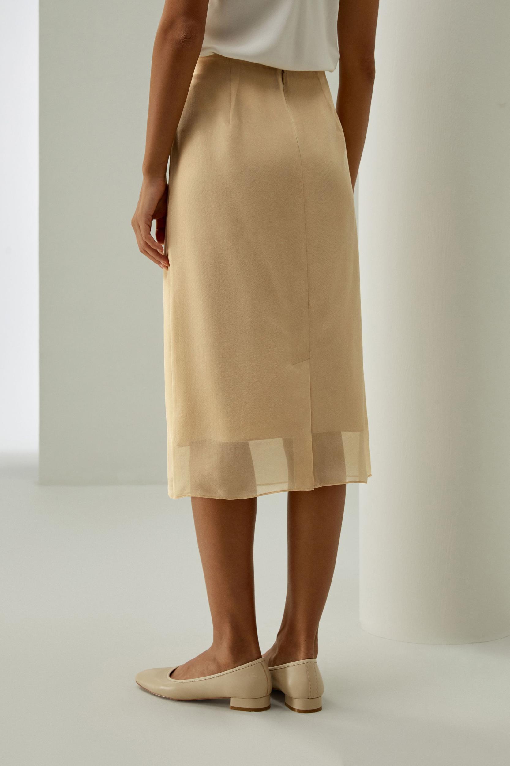 Tailored A-line Silk Skirt Product Image
