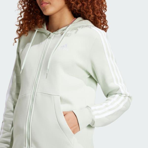 Essentials 3-Stripes Full-Zip Fleece Hoodie Product Image