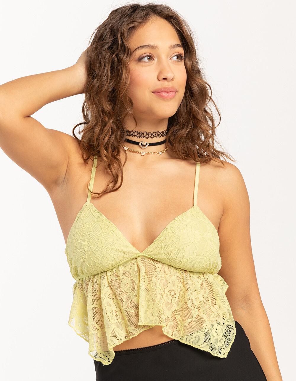 FULL TILT Lace Hanky Hem Womens Cami Product Image