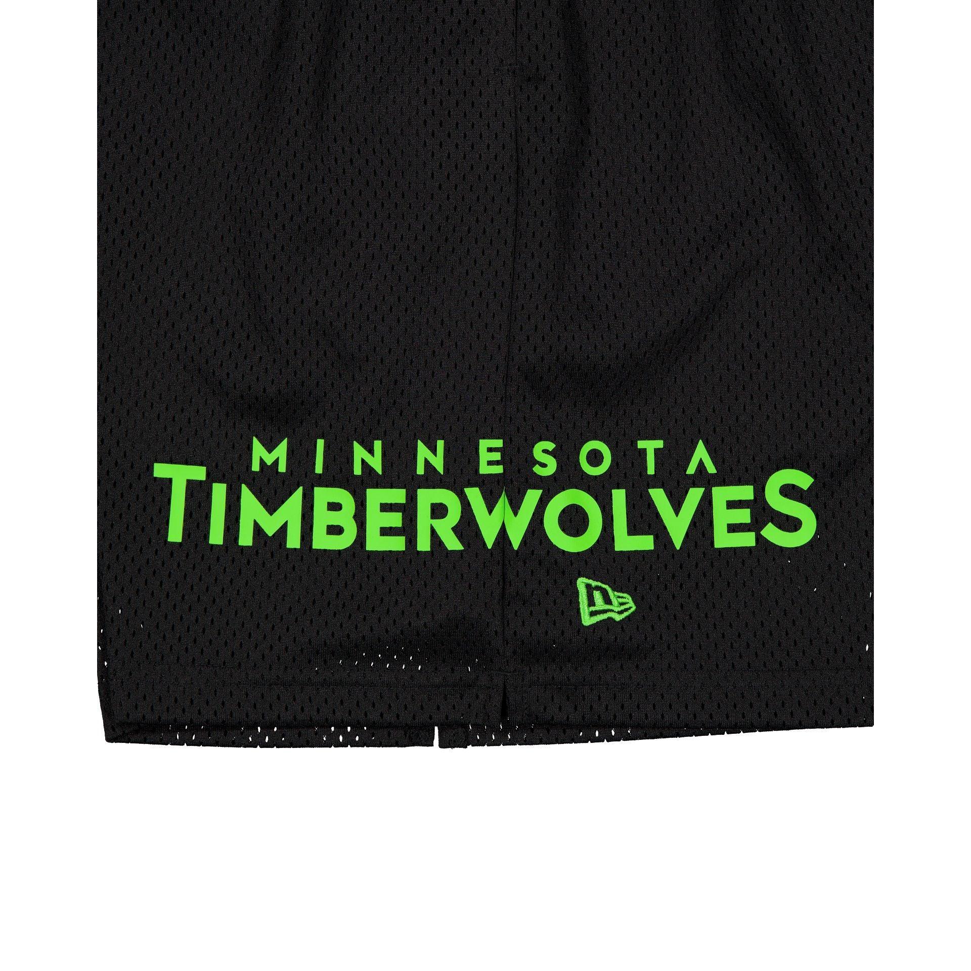 Minnesota Timberwolves Mesh Black Shorts Male Product Image