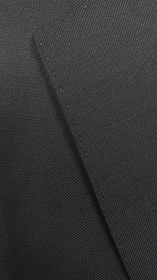 (38R, 38S) 100% Virgin Wool Regular Fit Black Suit Product Image