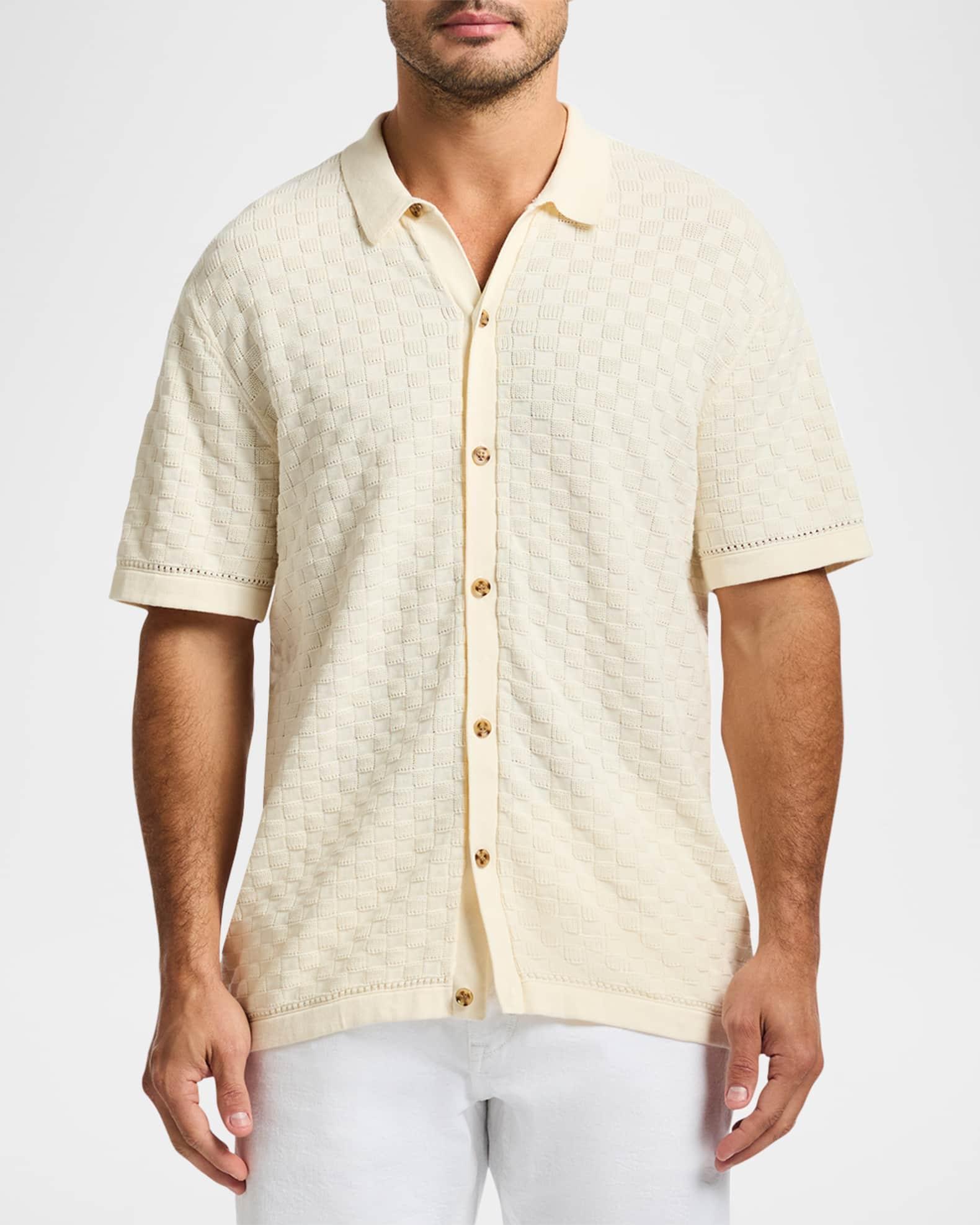 Men's Ames Cotton Jacquard Short-Sleeve Sweater Product Image