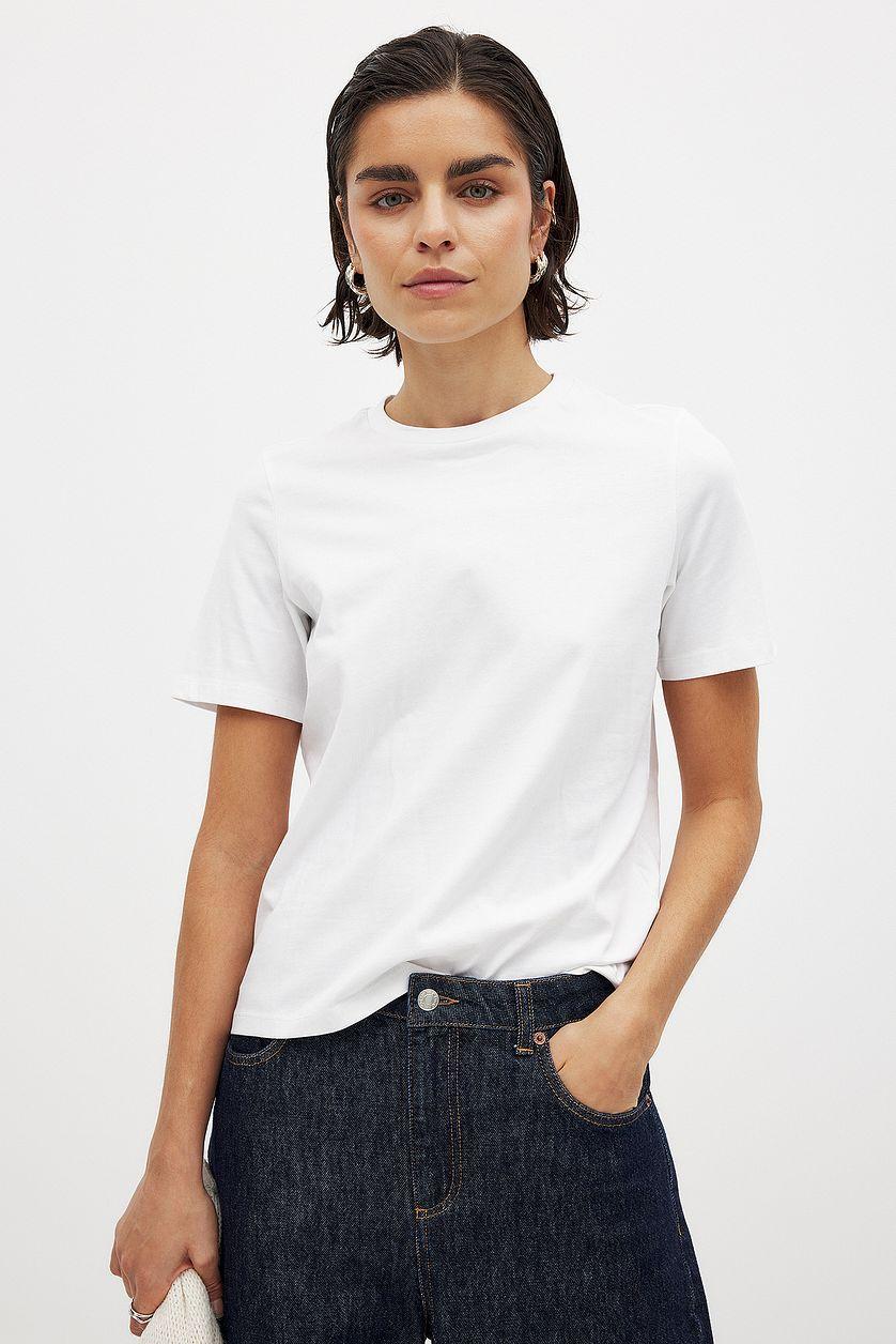 Round Neck Cotton T-Shirt Product Image