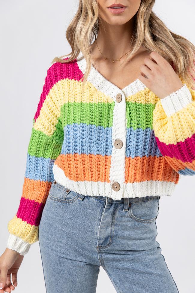 Little Bit More Multi Stripe Cardigan  FINAL SALE Product Image