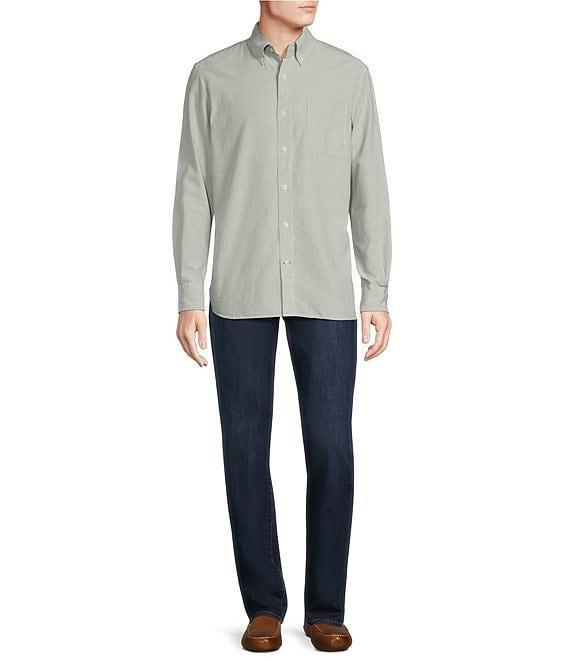 Cremieux Blue Label Classic Fit Micro Stripe Oxford Long Sleeve Woven Shirt Product Image