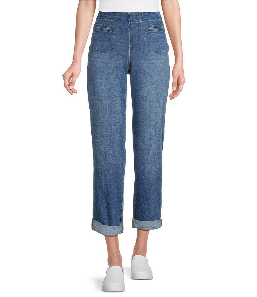 Westbound the HIGH RISE fit Crop Pull-On Denim Jeans Product Image