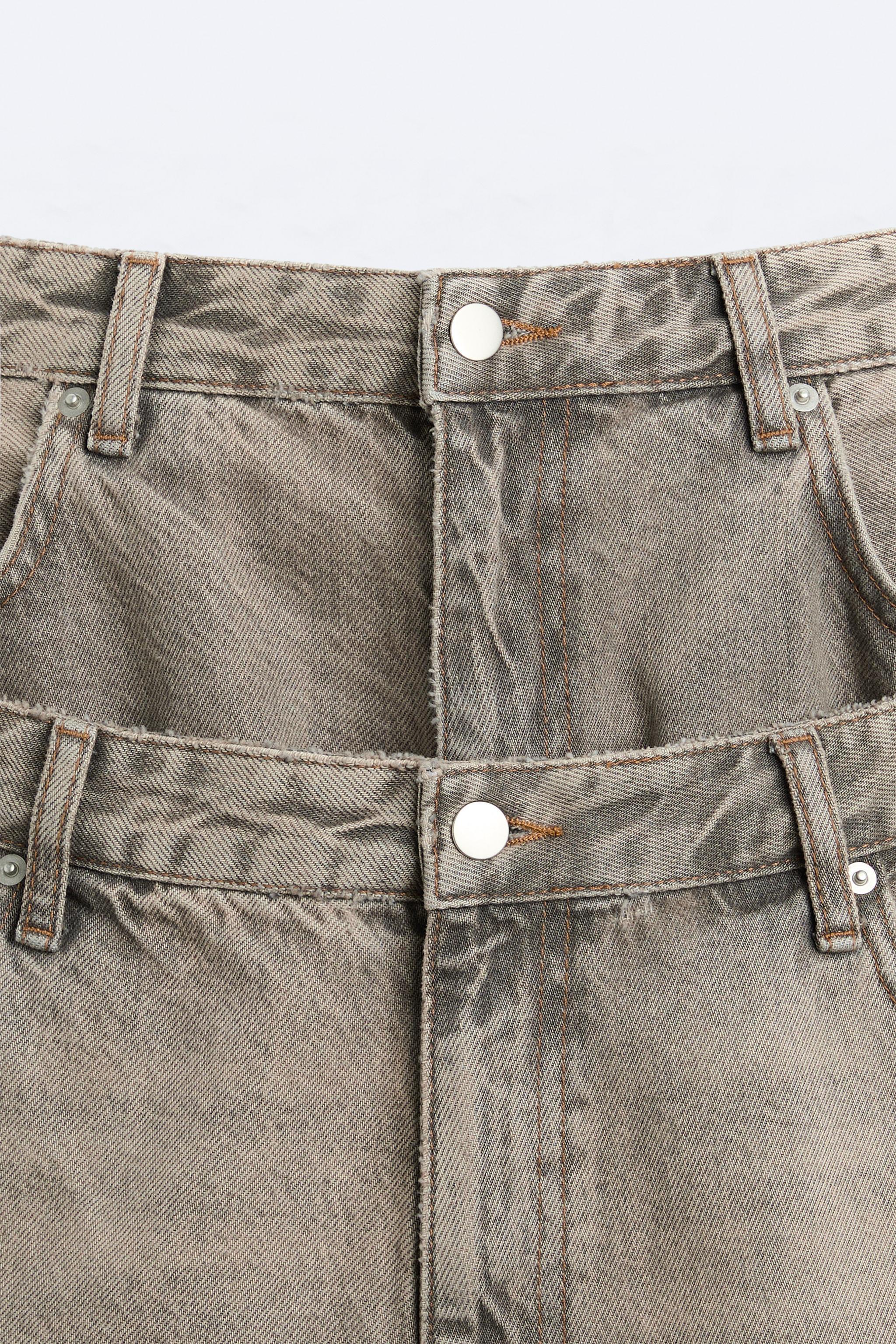 DOUBLE WAISTBAND DENIM SHORTS Product Image