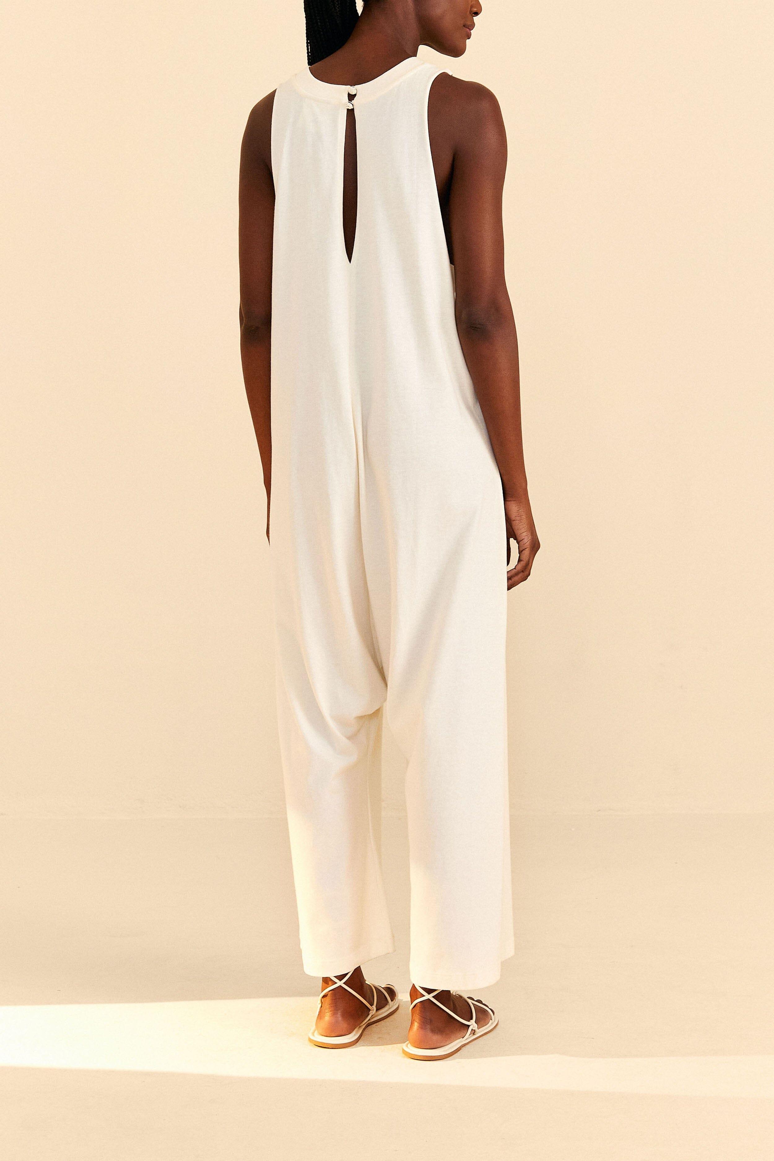 White Mar da Bahia Organic Cotton Jumpsuit Product Image