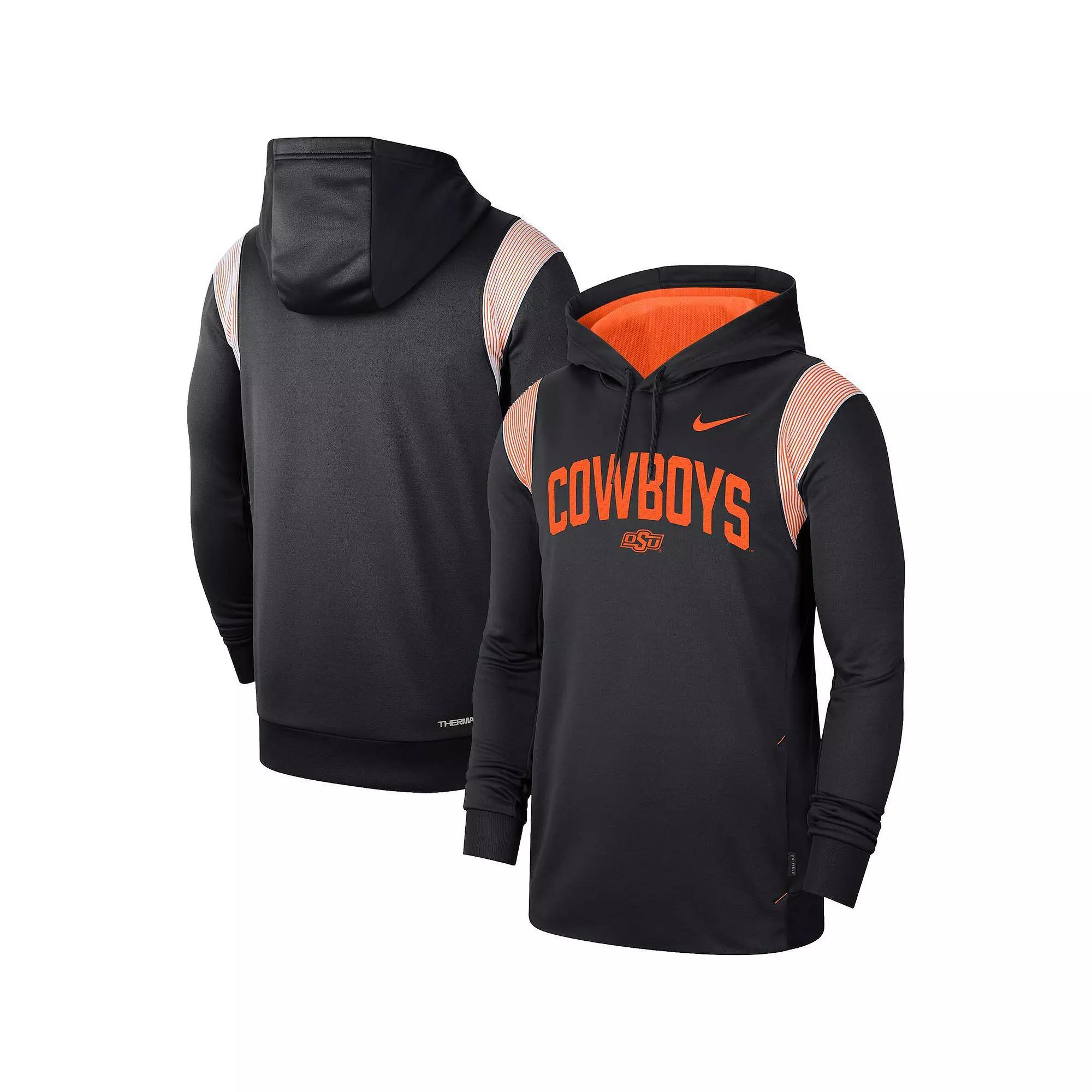 Men's Nike Black Oklahoma State Cowboys 2022 Game Day Sideline Performance Pullover Hoodie, Size: Medium Product Image