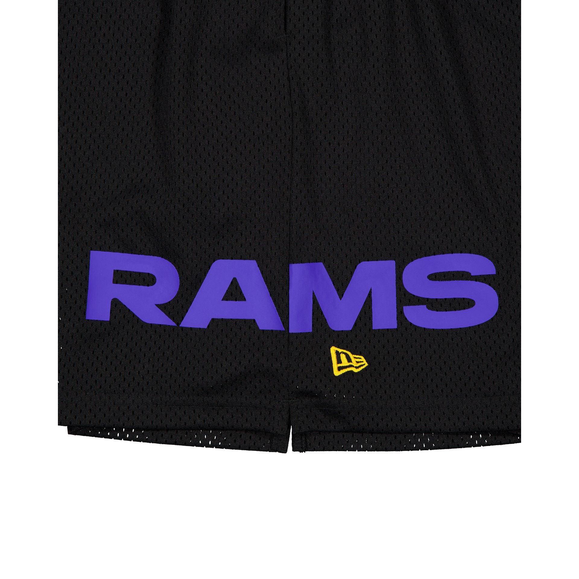 Los Angeles Rams Mesh Black Shorts Male Product Image