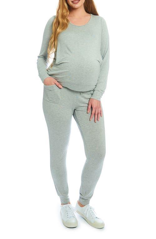 Everly Grey Maternity Whitney 2-Piece /Nursing Top & Pant Set Product Image